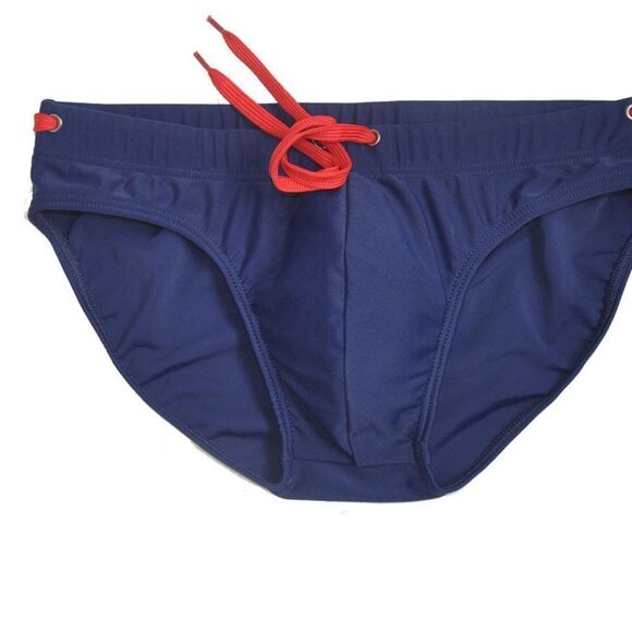 Men's micro beach bikini low rise swim briefs swimwear navy blue speedo size S - Picture 4 of 6